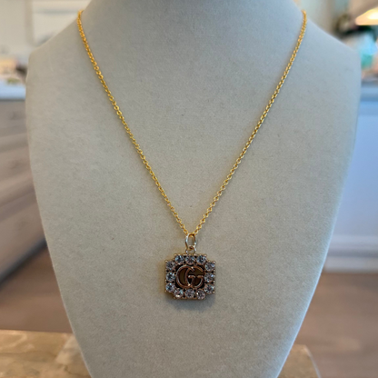 GG Rhinestones Gold Necklace