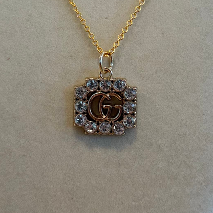 GG Rhinestones Gold Necklace